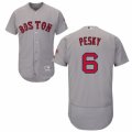 Men's Majestic Boston Red Sox #6 Johnny Pesky Grey Flexbase Authentic Collection MLB Jersey