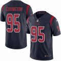 Mens Nike Houston Texans #95 Christian Covington Elite Navy Blue Rush NFL Jersey