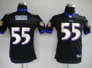 nfl baltimore ravens #55 suggs black[kids]