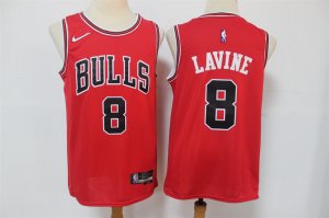 Bulls #8 Zach Lavine Red Nike Diamond 75th Anniversary Swingman Jersey