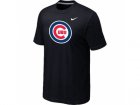 Chicago Cubs Nike Heathered Black Club Logo T-Shirt