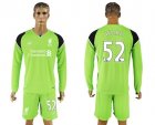 Liverpool #52 Ward Green Goalkeeper Long Sleeves Soccer Club Jersey