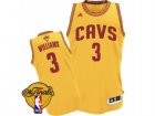 Mens Adidas Cleveland Cavaliers #3 Derrick Williams Swingman Gold Alternate 2017 The Finals Patch NBA Jersey