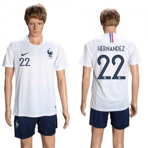 France 22 HERNANDEZ Away 2018 FIFA World Cup Soccer Jersey