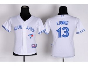 youth mlb jerseys toronto blue jays #13 lawrie white[2012 new]