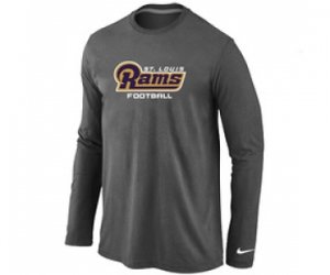 Nike St.Louis Rams Authentic font Long Sleeve T-Shirt D.Grey