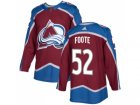 Adidas Colorado Avalanche #52 Adam Foote Burgundy Home Authentic Stitched NHL Jersey