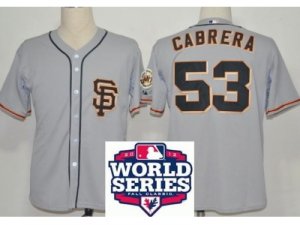 2012 world series mlb san francisco giants #53 cabrera grey[sf style]