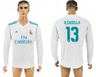 2017-18 Real Madrid 13 K.CASILLA Home Long Sleeve Thailand Soccer Jersey
