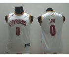 youth nba cleveland cavaliers #0 love white[revolution 30 swingman]