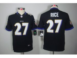 Nike NFL Youth Baltimore Ravens #27 Ray Rice Black Jerseys