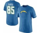 Nike San Diego Chargers 85 Gates Name & Number T-Shirt L.Blue