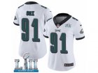 Women Nike Philadelphia Eagles #91 Fletcher Cox White Vapor Untouchable Limited Player Super Bowl LII NFL Jersey