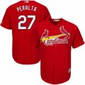Mens Majestic St. Louis Cardinals #27 Jhonny Peralta Replica Red Alternate Cool Base MLB Jersey