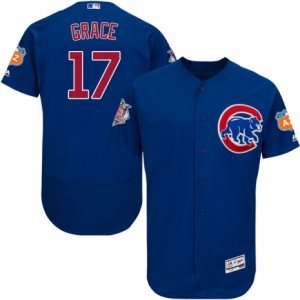 Men\'s Majestic Chicago Cubs #17 Mark Grace Royal Blue Flexbase Authentic Collection MLB Jersey