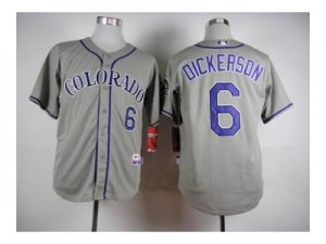 mlb jerseys colorado rockies #6 dickerson grey