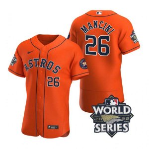 Astros #26 Trey Mancini Orange Nike 2022 World Series Flexbase Jersey