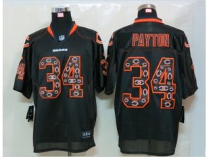 Nike NFL Chicago Bears #34 Walter Payton Black Jerseys(Lights Out Elite)