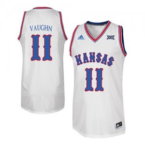 Kansas Jayhawks #11 Jacque Vaughn White Throwback College Basketball Jersey