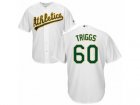 Youth Majestic Oakland Athletics #60 Andrew Triggs Authentic White Home Cool Base MLB Jersey