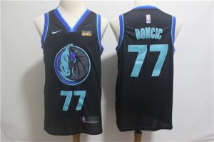 Mavericks #77 Luka Doncic Black 2018-19 City Edition Nike Swingman Jersey