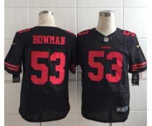 nike nfl jerseys san francisco 49ers #53 bowman black[Elite]