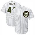 Cubs #44 Anthony Rizzo White 2018 Memorial Day Cool Base Jersey