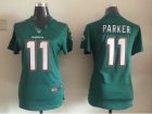 Nike Women Miami Dolphins #11 Parker green Jerseys