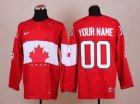 Customized nhl team canada red jersey