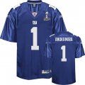 New York Giants #1 Amukamara 2012 Super Bowl XLVI Blue