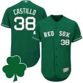 2016 Mens Boston Red Sox #38 Rusney Castillo St. Patricks Day Green Celtic Flexbase Authentic Collection Jersey