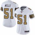 Women's Nike New Orleans Saints #51 Sam Mills Limited White Rush NFL Jersey