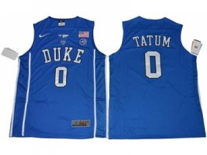 Duke Blue Devils #0 Jayson Tatum Blue Basketball Elite Stitched NCAA Jersey