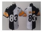 Nike Women Pittsburgh Steelers #83 Heath Miller white-black[Elite split]