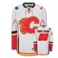 Customized Calgary Flames Jersey White Road Man Hockey