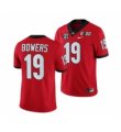 Mens Georgia Bulldogs #19 Brock Bowers 2022 Patch Red College Football Stitched Jersey