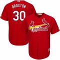 Mens Majestic St. Louis Cardinals #30 Jonathan Broxton Replica Red Cool Base MLB Jersey