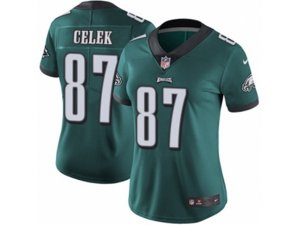 Women Nike Philadelphia Eagles #87 Brent Celek Vapor Untouchable Limited Midnight Green Team Color NFL Jersey