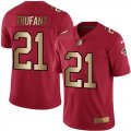 Nike Atlanta Falcons #21 Desmond Trufant Red Gold Color Rush Limited Jersey