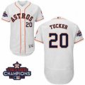 Astros #20 Preston Tucker White Flexbase Authentic Collection 2017 World Series Champions Stitched MLB Jersey