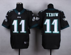 Nike Philadelphia Eagles #11 Tim Tebow Black Jerseys(Elite)