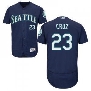 2016 Men Seattle Mariners #23 Nelson Navy Majestic White Flexbase Authentic Collection Player Jersey