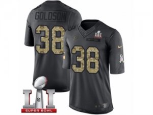 Mens Nike Atlanta Falcons #38 Dashon Goldson Limited Black 2016 Salute to Service Super Bowl LI 51 NFL Jersey