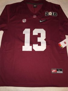 Alabama Crimson Tide 13 Tua Tagovailoa Red 2018 College Football Jersey