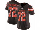 Women Nike Cleveland Browns #72 Shon Coleman Vapor Untouchable Limited Brown Team Color NFL Jersey