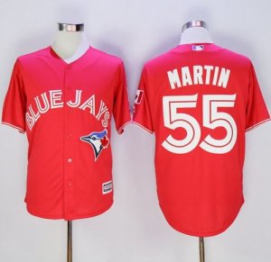 Toronto Blue Jays #55 Russell Martin Red New Cool Base Canada Day Stitched Baseball Jersey