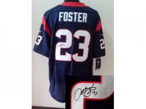 Nike NFL Houston Texans #23 Arian Foster blue jerseys(signature Elite)
