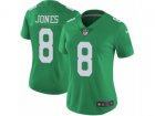 Women Nike Philadelphia Eagles #8 Donnie Jones Limited Green Rush NFL Jersey