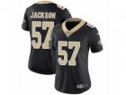 Women Nike New Orleans Saints #57 Rickey Jackson Vapor Untouchable Limited Black Team Color NFL Jersey