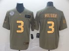 Nike Seahawks #3 Russell Wilson 2019 Olive Gold Salute To Service Limited Jersey